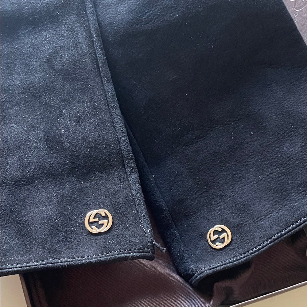 Gucci Black Suede Opera Gloves size 7 - Picture 2 of 9